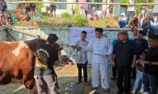 400 Warga 3 Kampung di Kota Tasik Ini Terima Manfaat Daging Kurban Sapi Presiden