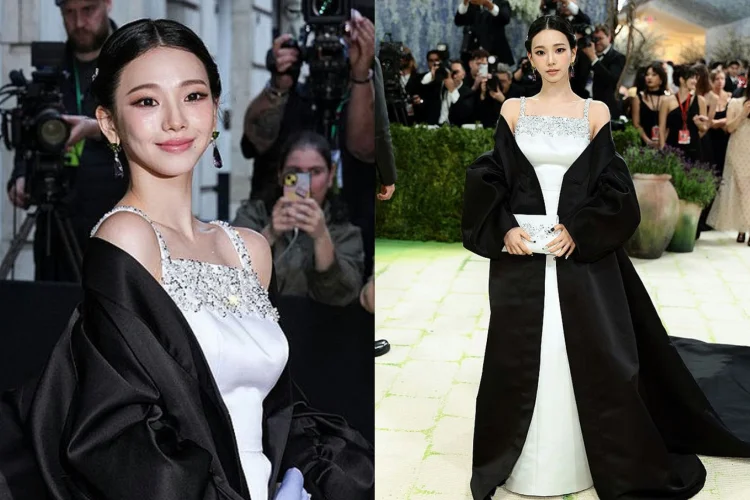 Tampil Anggun Bak Dewi, Karina aespa Mempesona dalam Debut Met Gala 2026