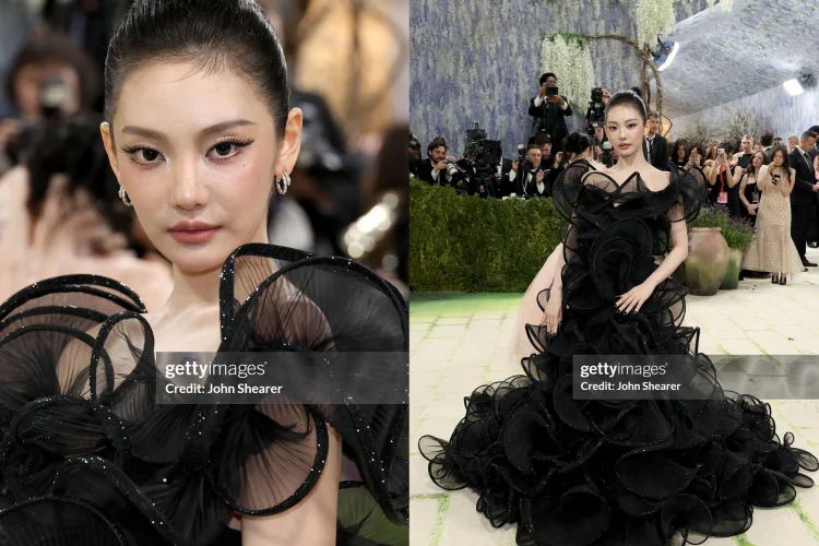 Ningning aespa Memukau Sebagai 'Black Swan' saat Debut di Met Gala 2026
