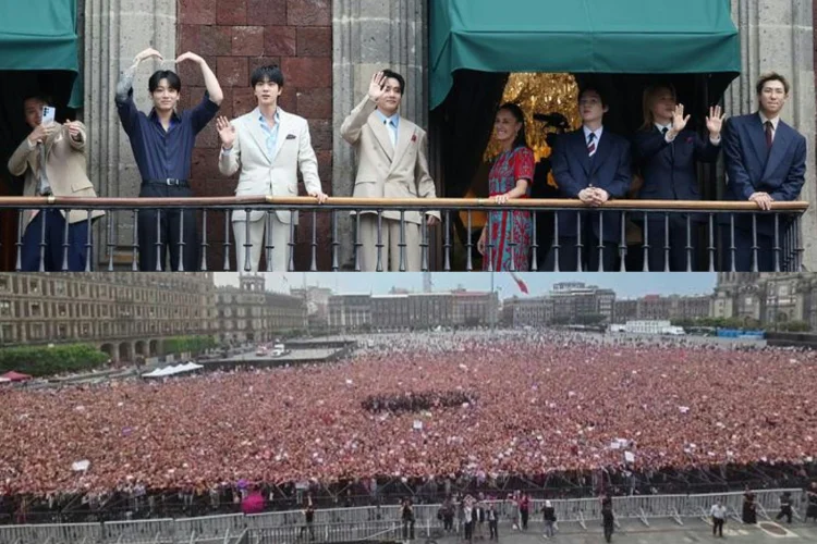 BTS Bertemu Presiden Mexico dan Disambut Ribuan Penggemar di Luar Istana