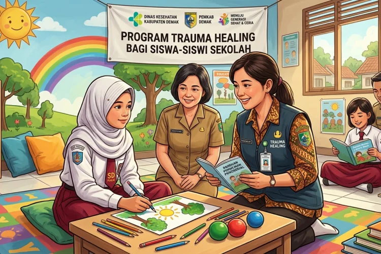 Siswa Keracunan MBG Diberi Trauma Healing oleh Dinkes Kabupaten Demak