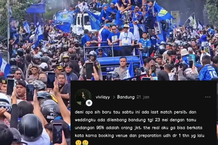 Jadwal Nikah Bentrok 'Last Match' Persib, Curhat Wanita Ini Viral di Medsos