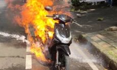 Mau Dibawa ke Bengkel, di Tengah Jalan Motor Matik Terbakar di Jalan Pajajaran