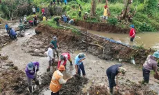 Saluran Irigasi di Pasirjambu Jebol, 3 Hektare Sawah Gagal Panen