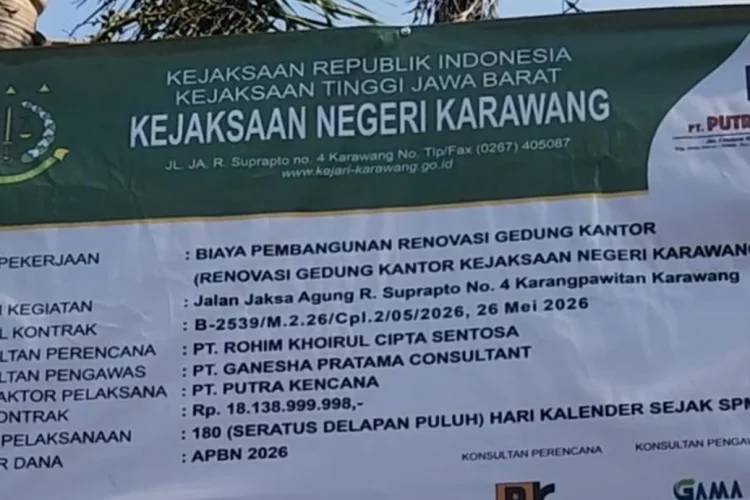 Anggaran Rp20 Miliar, Kantor Kejari Karawang Dibangun Dua Lantai