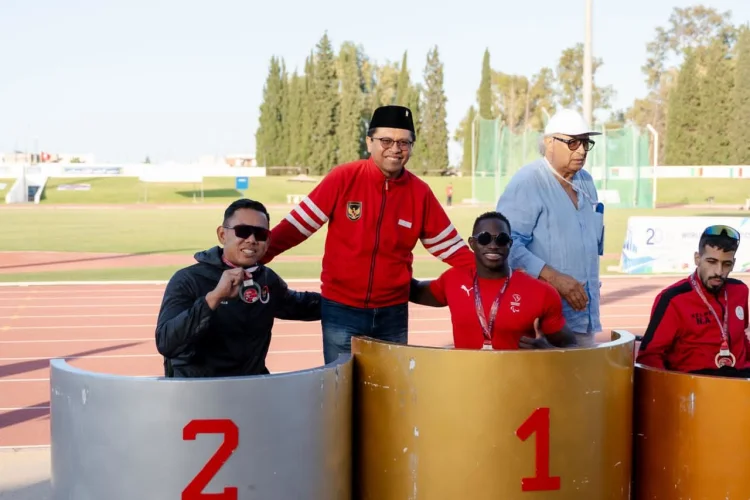 Atlet NPCI KBB Jaenal Aripin Sabet Juara 2 di Grand Prix Para Athletics Tunisia