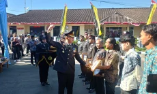 Puncak HUT ke-80 Polri, Polres Cimahi Gelar Upacara dan Simulasi Tindak Tegas Tawuran