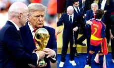 Spanyol Menang, Presiden AS dan FIFA Diejek Penggemar dari Tribun saat Masuk Lapangan