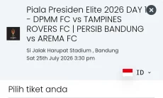 Harga Tiket Persib Bandung vs Arema FC di Piala Presiden 2026, Bisa Nonton 2 Laga