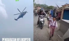 Helikopter Mendarat di Pasar Barukai Cisarua hingga Kios Pedagang Porak Poranda