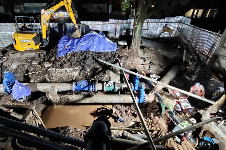 Distribusi Air Bersih di Tiga Kecamatan Sempat Terganggu Proyek Interkoneksi Pipa