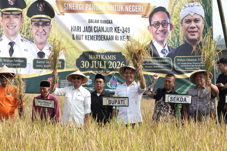 BI Jabar dan Pemkab Cianjur Dongkrak Hasil Panen Padi Organik