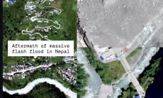 Satelit Rekam Kerusakan Parah Akibat Banjir Bandang di Nepal-China