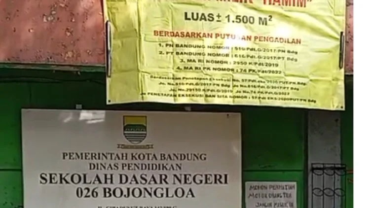 Gedung SDN 026 Bojongloa Bandung  Digembok Ahli Waris, Siswa Dialihkan ke PJJ