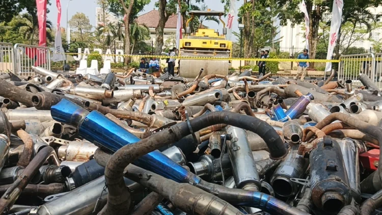 Ribuan Knalpot Brong Disita, Pemprov Jabar Bakal Bagikan Knalpot Standar Gratis