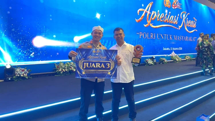 Polres Tasikmalaya Kota Raih Juara 3 Kampung Bebas Narkoba Tingkat Mabes Polri