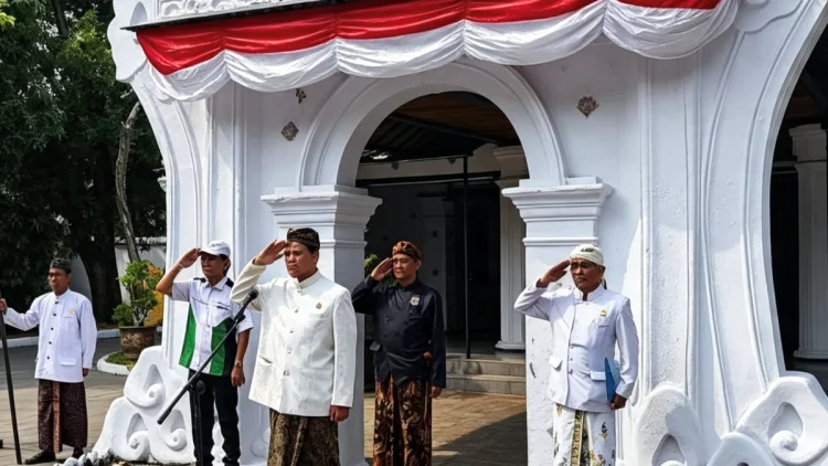 Keraton Kasepuhan Cirebon Gelar Upacara HUT RI ke-81 di Halaman Dewan Daru