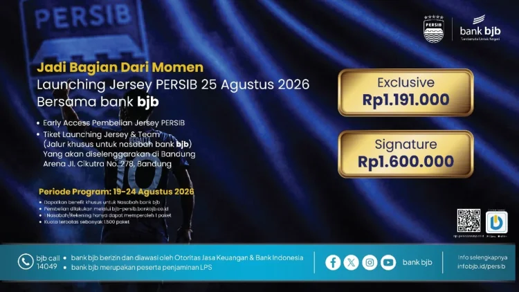 bank bjb Buka Early Access Jersey PERSIB 2026/2027, Hadirkan Akses Eksklusif