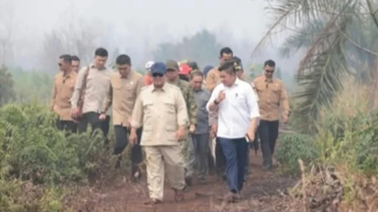 Kunjungan Presiden Prabowo Cek Karhutla di Kalbar Tuai Kritik Warganet