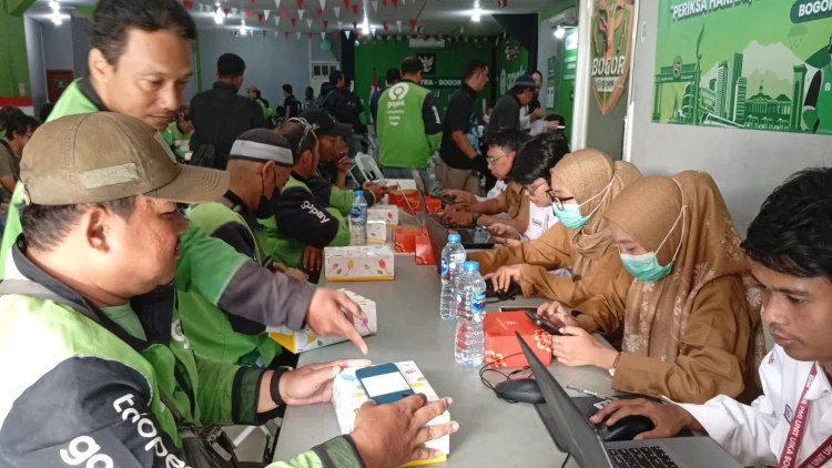 Ratusan Driver Gojek di Kota Bogor Ikuti Cek Kesehatan Gratis, Ada Skrining Kanker