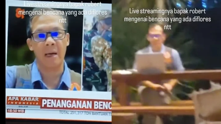 Video Pejabat BNPB Wawancara TV di Kafe Saat Bencana Flores Viral, Ini Faktanya!
