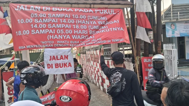 Gang Leuwidadap Jadi Jalur Alternatif Ribuan Pemotor, Warga  erapkan Jam Lintas