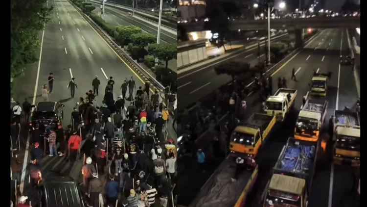 Viral Massa Bawa Tongkat Turun Pasca Demo 27 Agustus, Diduga Provokator