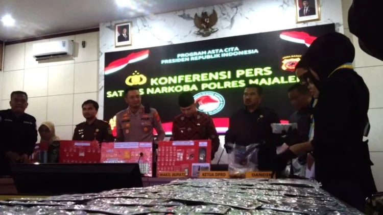 Polres Majalengka Sita 3.805 Butir OKT dan 51 Gram Sabu pada Agustus 2026