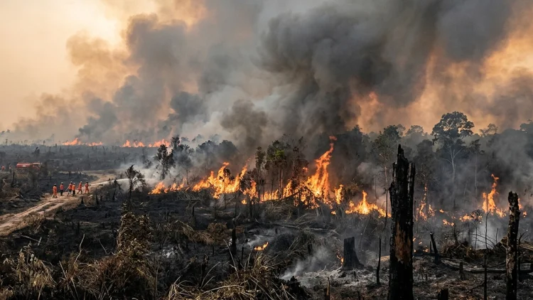 Titik Panas Karhutla Meningkat di Kalimantan hingga Kabut Asap Landa Brunei