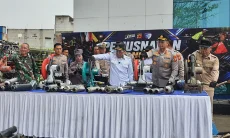 Polres Cimahi dan Forkopimda Musnahkan Barang Bukti Kejahatan Senilai Rp4,1 Miliar