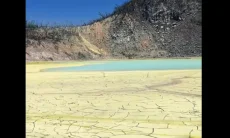 Dampak Kemarau Panjang, Pesona Danau Kawah Putih Ciwidey Surut Drastis