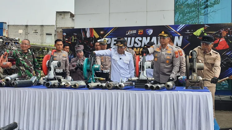 Polres Cimahi dan Forkopimda Musnahkan Barang Bukti Kejahatan Senilai Rp4,1 Miliar