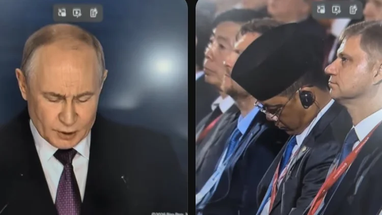 Viral Foto Diduga Menlu Sugiono Tertidur Saat Pidato Putin, Netizen Beri Kritik Pedas
