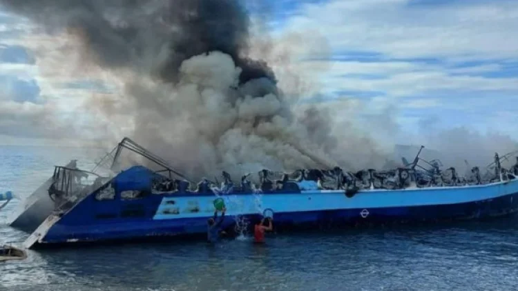 Kapal Feri Terbakar di Palawan Filipina, 5 Tewas dan 87 Hilang