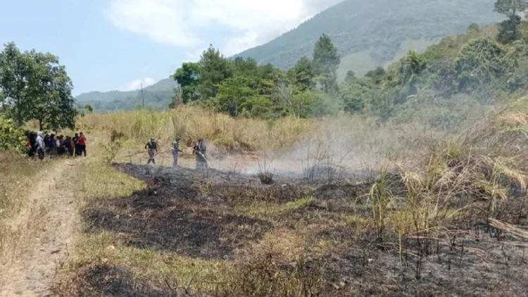 Lahan Seluas 4 Hektare di TNGC Terbakar, BPBD Kuningan Kerahkan 2 Armada