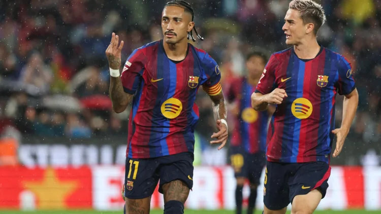 Barcelona 7-2 Racing Santander: Viva Raphinha