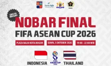 Nobar Indonesia vs Thailand di Plaza Balai Kota Bogor, Ini Kantong Parkirnya...