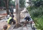 Pembangunan  Pedestrian Jalan Raya Kandang Roda-Pakansari Tuntas di Menit Akhir