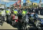 Puluhan Motor Berknalpot Bising Diangkut Polres Cimahi