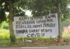 Beri Peringatan untuk Pendatang dan Pemudik, Warga Cimahpar Bentangkan Spanduk Besar