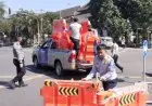 Traffic Light Simpang Pemda Mati, Dishub Kabupaten Bandung Pasang Bundaran Sementara