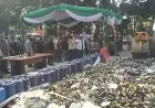 Ribuan Botol Miras Dimusnahkan Satpol PP Kabupaten Bandung