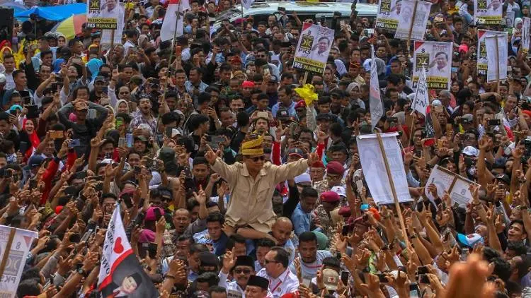 Disambut 'Lautan' Manusia, Prabowo: Rasanya Hasil Survei Salah Semua