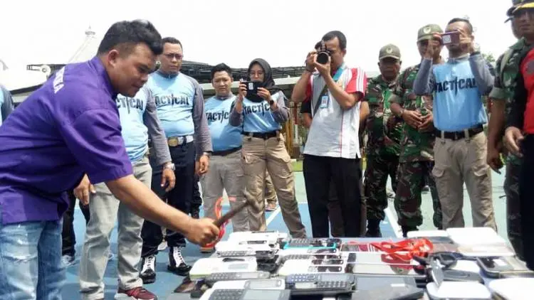 Lapas Narkotika Jelekong Musnahkan Ponsel Warga Binaan
