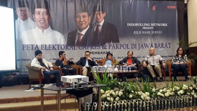 Jokowi-Maruf dan Prabowo-Sandi Saling Salip di Jabar 