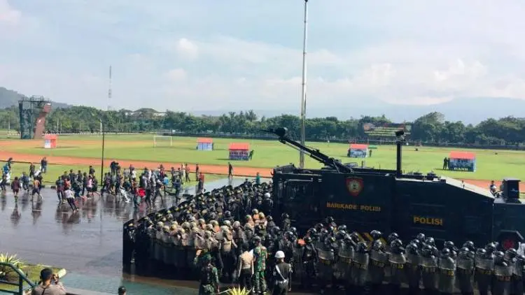 Polisi-TNI Gelar Latihan Pengamanan Pemilu 2019