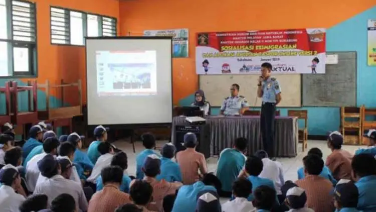 Pelajar SMP Sukabumi Dikenalkan Fungsi Keimigrasian