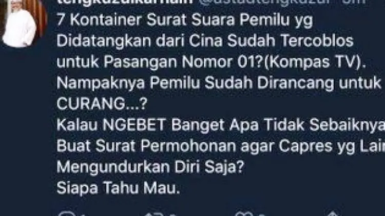 Surat Suara Hoaks, Wasekjen MUI Dipolisikan