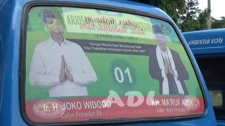 Dilarang Pasang Stiker Kampanye di Angkot