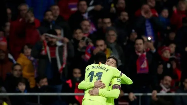 Gol Injury Time Dembele Selamatkan Barcelona di Markas Atletico